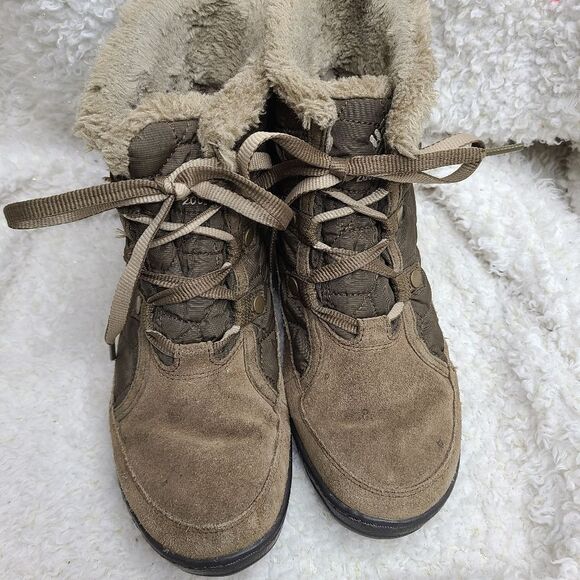 Columbia Powder Summit Shorty Mid Calf Lace Up Winter Boot Size 7 YL5207-269 - Picture 2 of 8